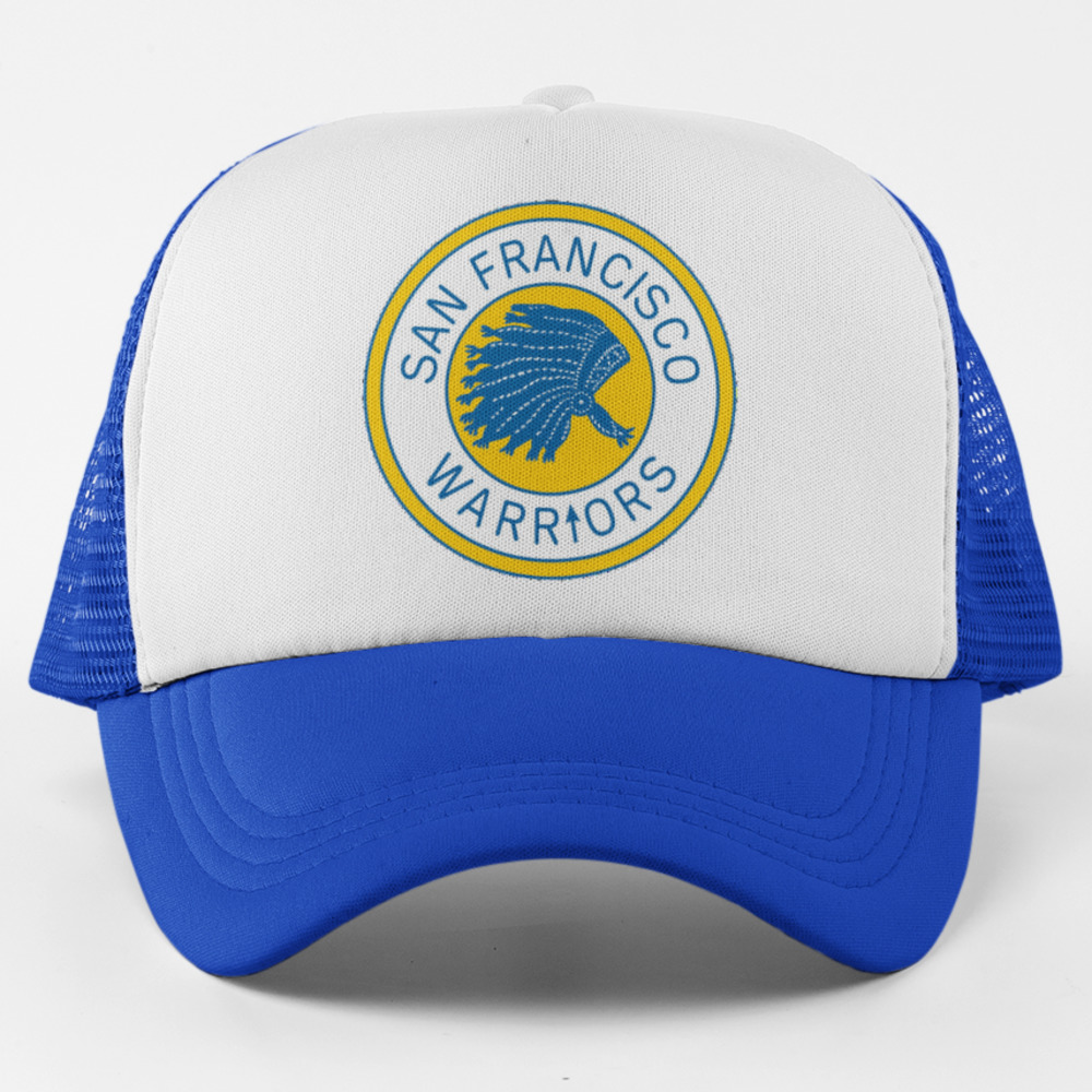 NEW San Francisco Warriors 1962 Foam Trucker Mesh Snapback Hat 2TONE BLUE